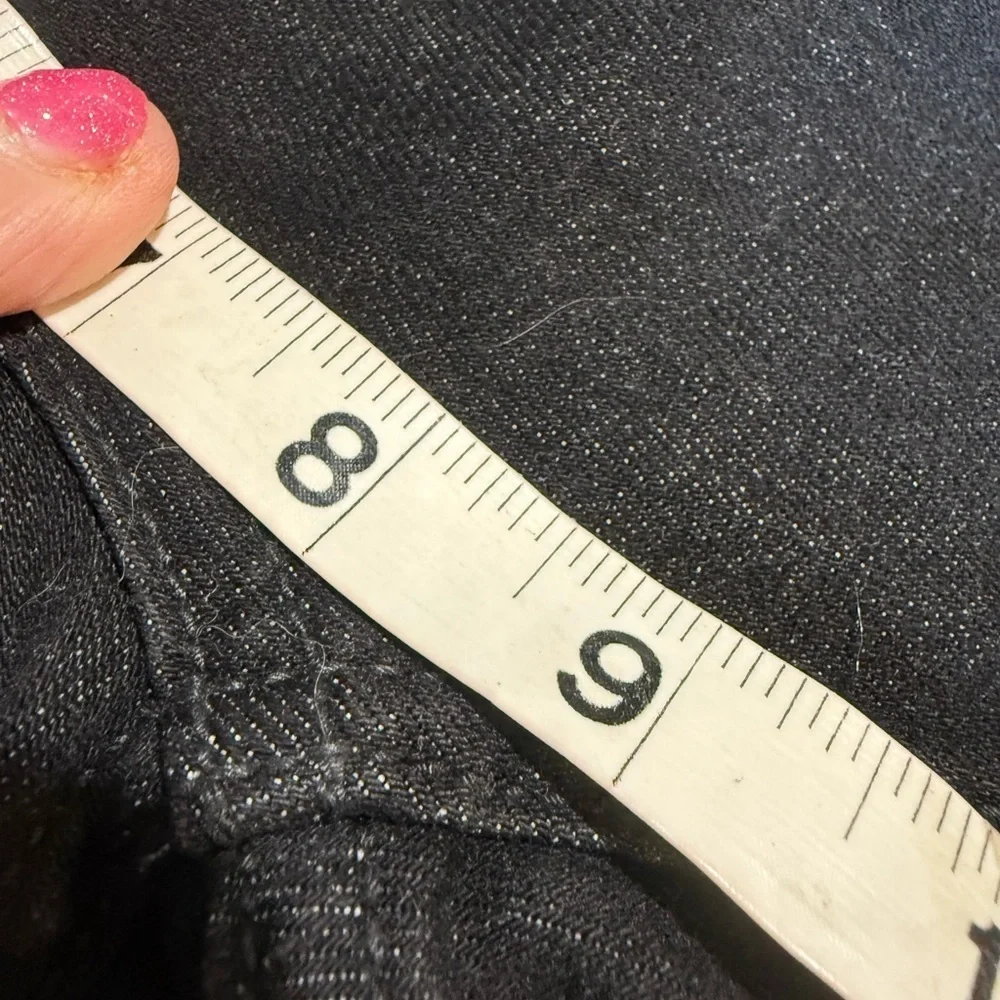 Free People Black Ribbed Straight Leg Jeans